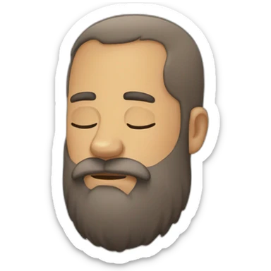 Beard boy sleepy sticker