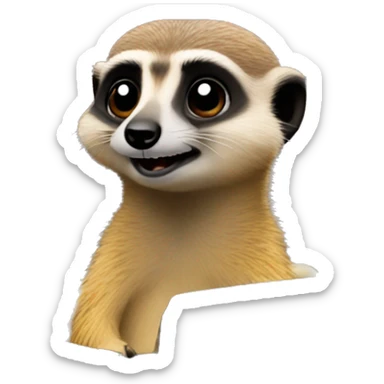 meerkat in a convertible sticker