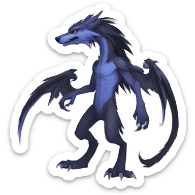 Cool Edgy Modern Vernid-Sergal species by LiLaiRa full body sticker