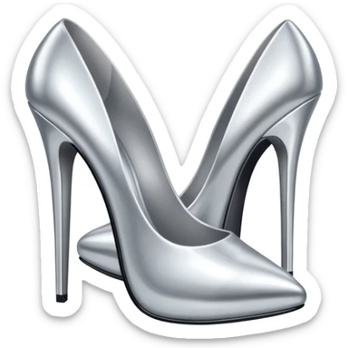 tacones plateadas sticker