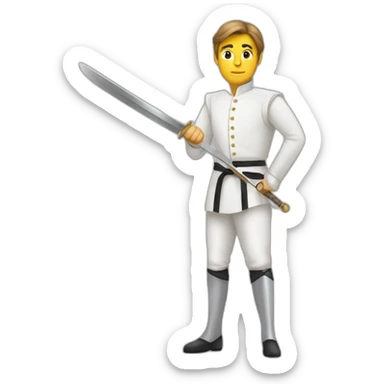 Homme épée entre les jambes sticker