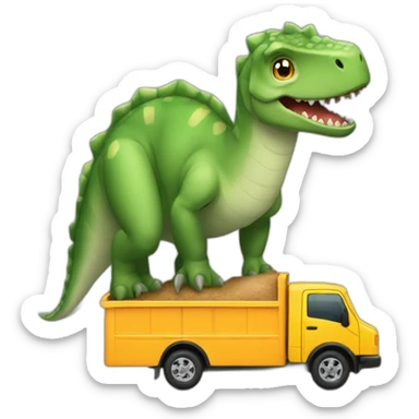 dinosaure en forme de camion sticker