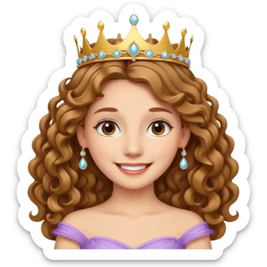 👩🏼‍🦱👸 sticker
