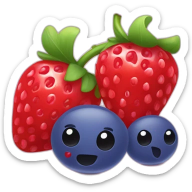 Fraise et framboise et myrtille sticker