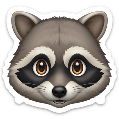 Raccoon face sticker