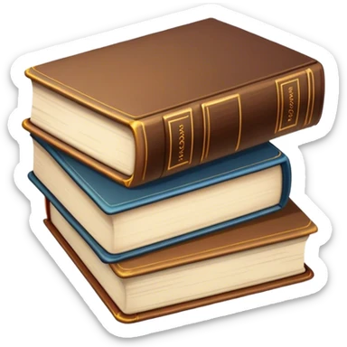 a stack of books sticker