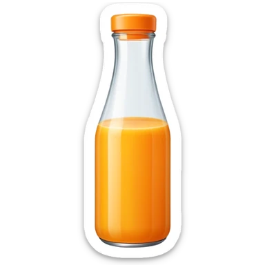 Orange juice bottle sticker