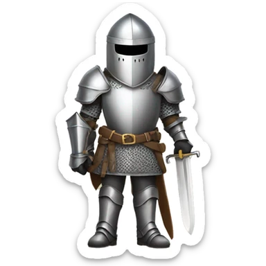 Knight with a glock in hand sticker