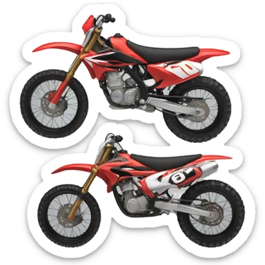 moto cross vermelha sticker