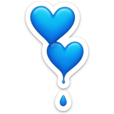 Cœur bleu  sticker
