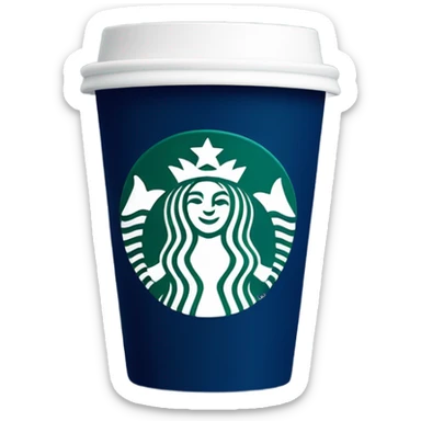 navi blue Starbucks sticker