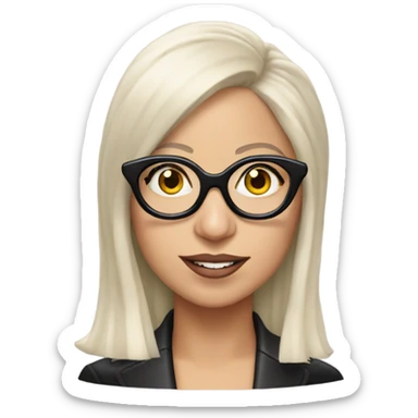 Lady gaga with glasses  sticker