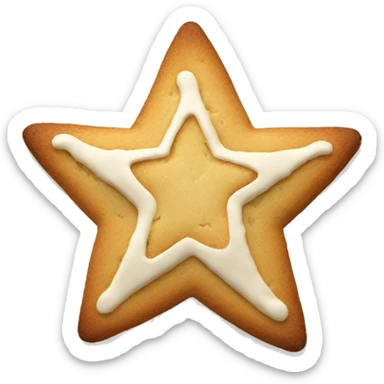 Christmas star cookie sticker