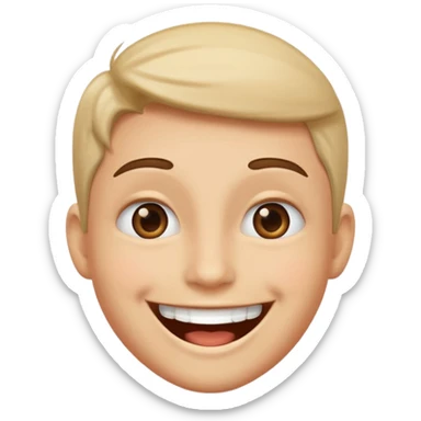 happy excited face sticker