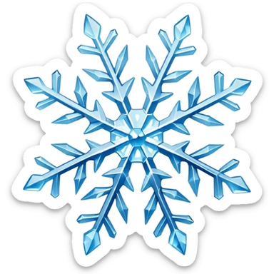 crystal snowflake sticker