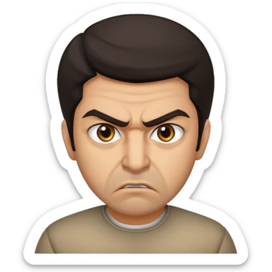 
angry Iranian man face sticker