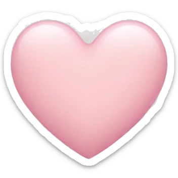 light pink heart sticker