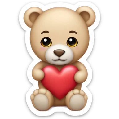 Valentine teddy  sticker