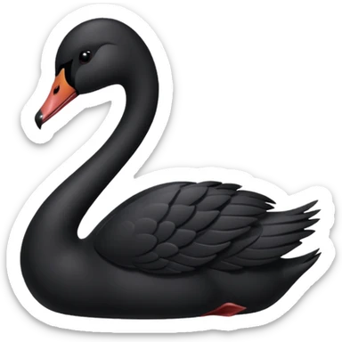 blach swan sticker
