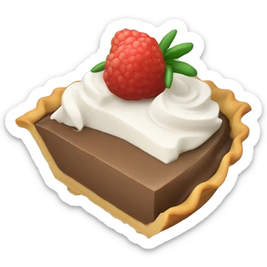 a pice pie with cram on top sticker