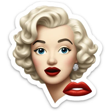 Marilyn monroe red lip sticker