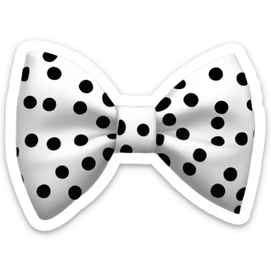 white bow with polka dots  sticker