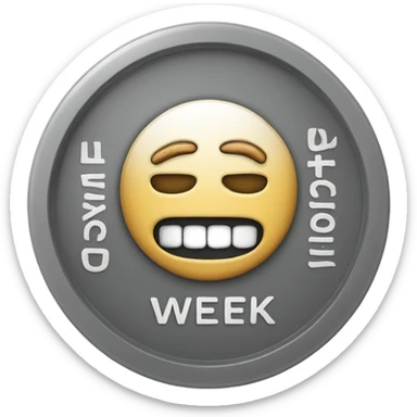 coin with the inscription week without smoking sticker