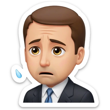 Michael Scott crying sticker