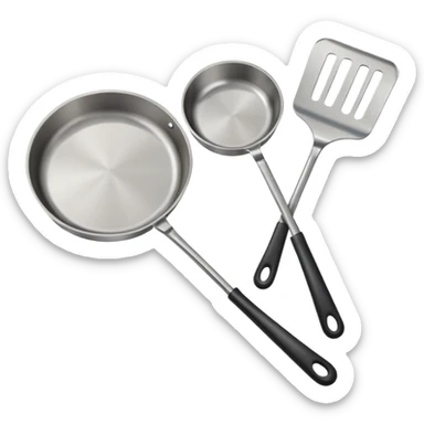 pan and spatula sticker