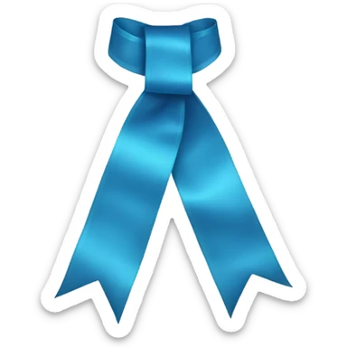 blue ribbon bow  sticker