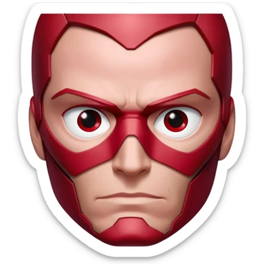 vision marvel red face  half body from captain america: civil war sticker