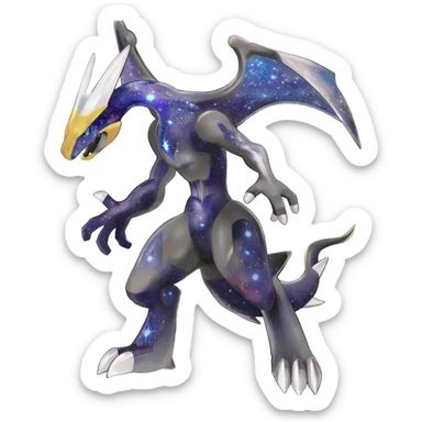 Shiny Galactical Nargacuga-Silvally-Absol-Digimon-fusion-animal-Pokémon-creature  sticker