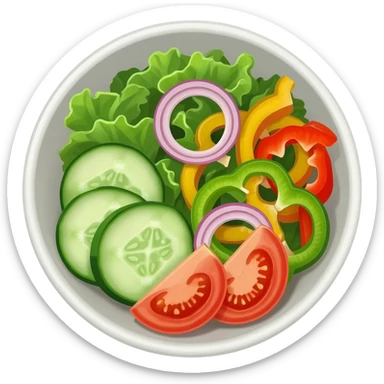 Salad with cucumber, capsicum, tomato and onion sticker