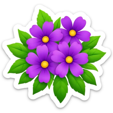 bouquet of purple flowers sticker