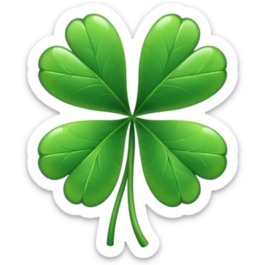 Make a Emoji of five leaf clover sticker