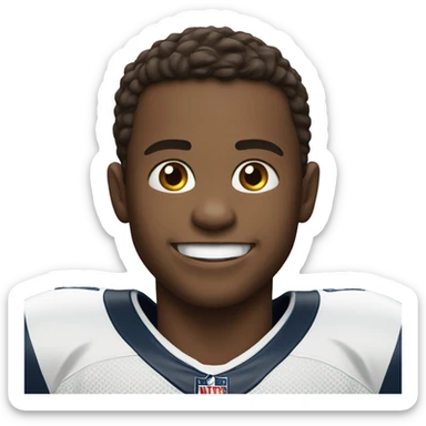 smiling boy in sportswear winning the super bowl sticker