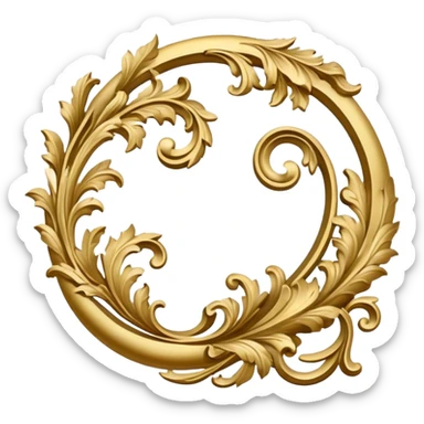 C rococo font sticker