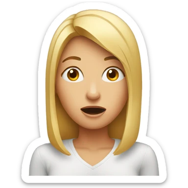 surprised woman sticker