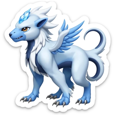 Garurumon-Amaura-Absol-fusion-creature (full body sticker