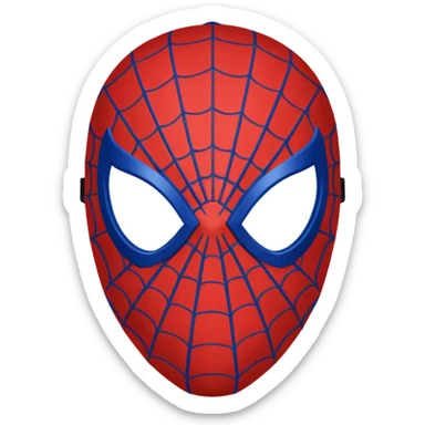 Spider man mask sticker