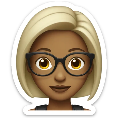 Girl with glasses sticker