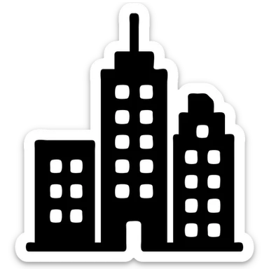 городская архитектура здания высотки sticker