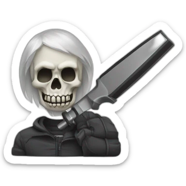 Esprit de la mort avec faucheuse sticker