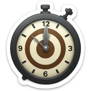 The clock and the target
 sticker