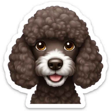 dark-brown-cute-poodle sticker