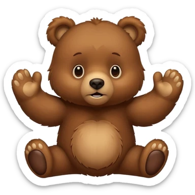 Cute bear trying to hug  sticker