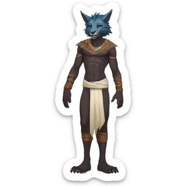 Anthro vernid, full body, LiLaiRa sticker