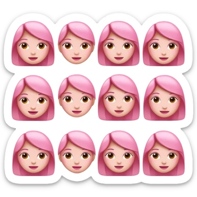 Pink girly emojis sticker