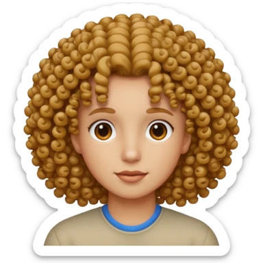 Curly hair sticker