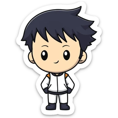 anime character with expressive face sticker